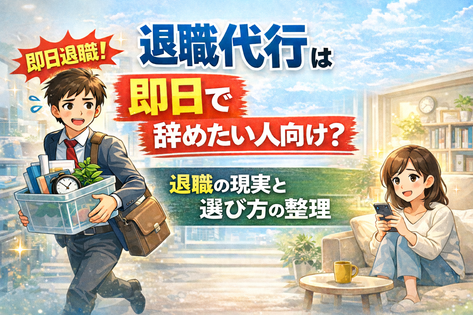 退職代行は即日で辞めたい人向け?退職の現実と選び方の整理